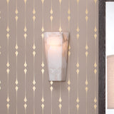 Jamie Young Borealis Tall Hexagon 1-Light Wall Alabaster Sconce
