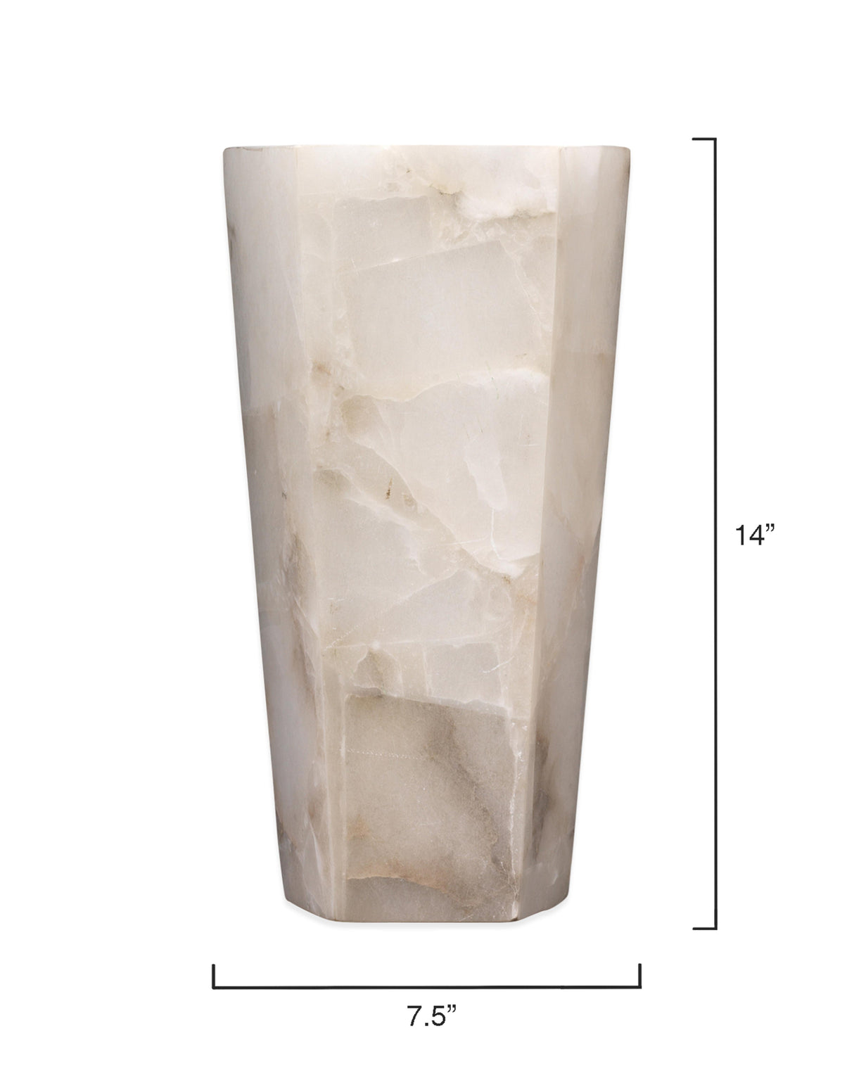 Jamie Young Borealis Tall Hexagon 1-Light Wall Alabaster Sconce