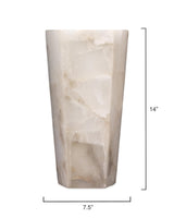 Jamie Young Borealis Tall Hexagon 1-Light Wall Alabaster Sconce