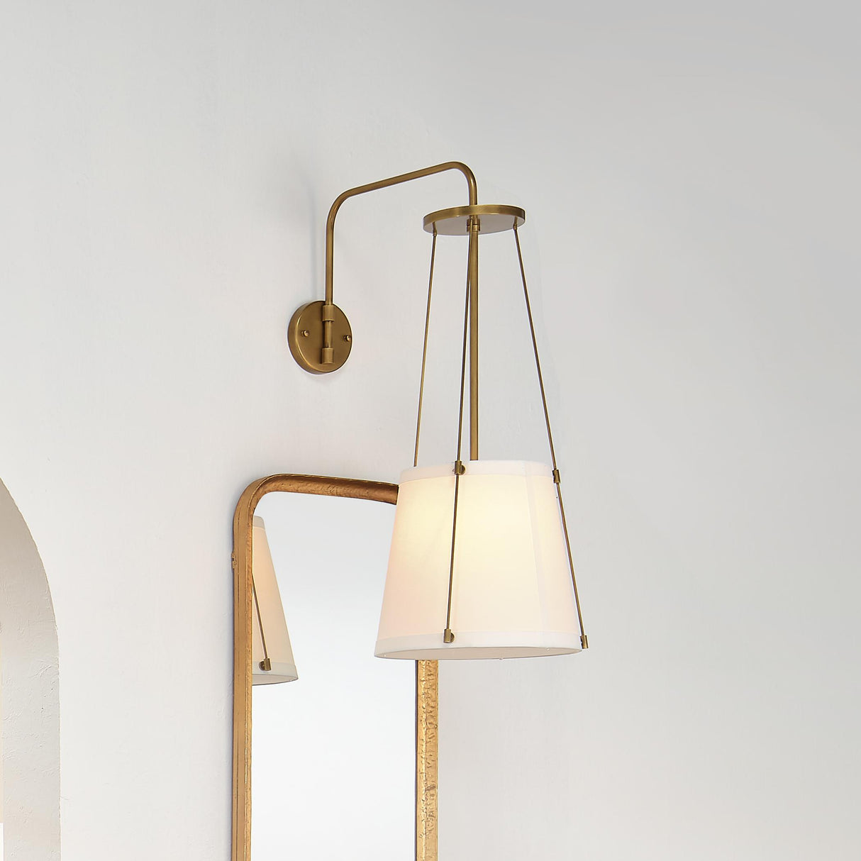 Jamie Young California 1-Light Wall Sconce, Antique Brass