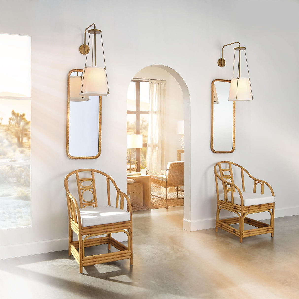 Jamie Young California 1-Light Wall Sconce, Antique Brass