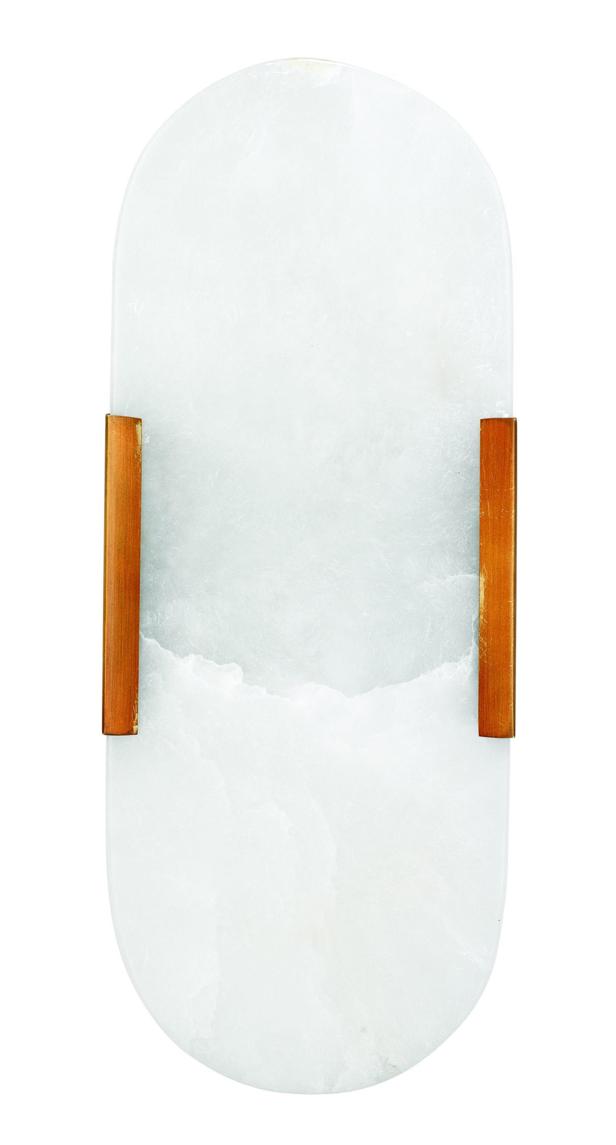 Jamie Young Delphi 2-Light Alabaster Wall Sconce, Antique Brass Metal