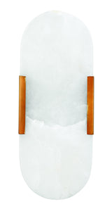 Jamie Young Delphi 2-Light Alabaster Wall Sconce, Antique Brass Metal