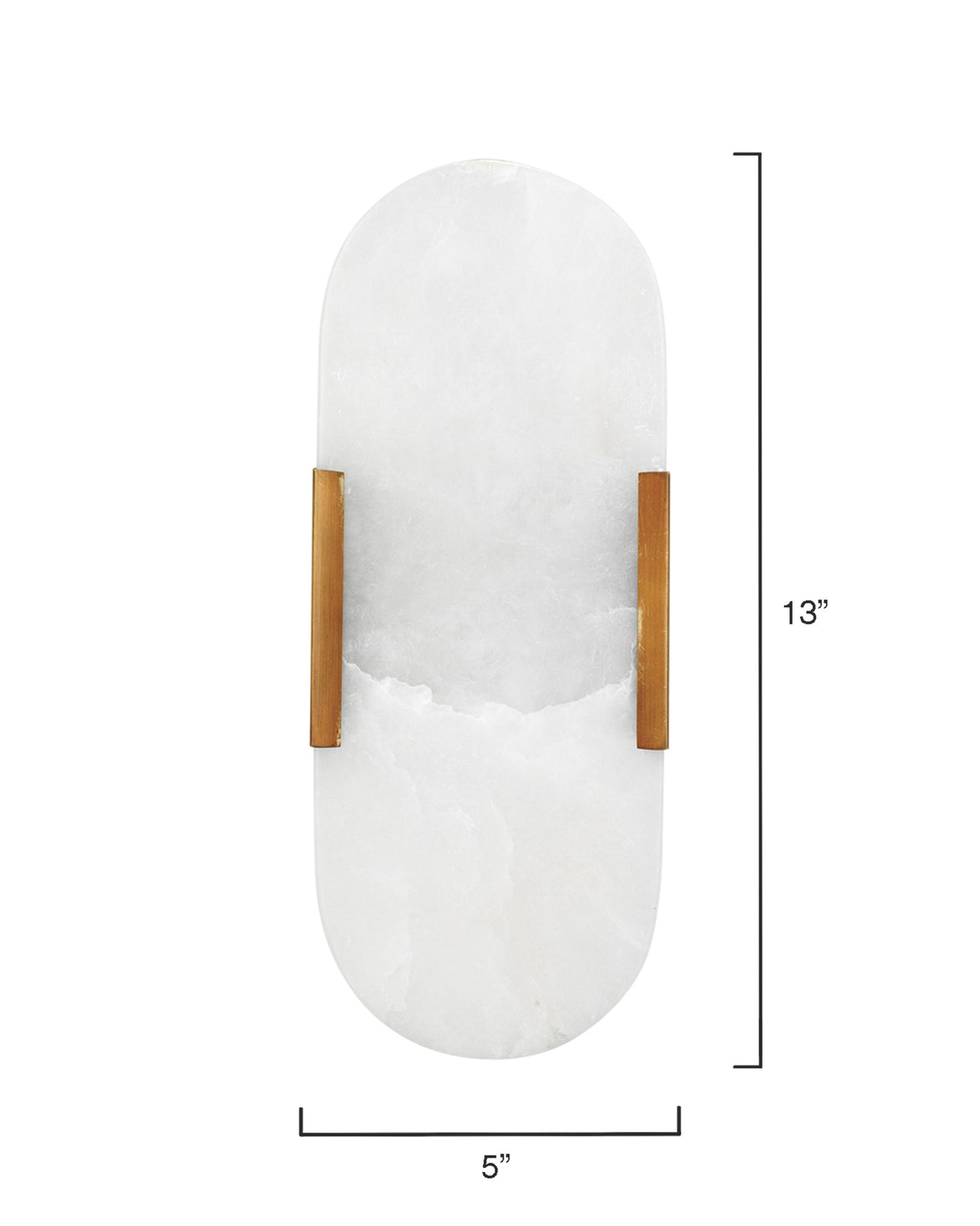 Jamie Young Delphi 2-Light Alabaster Wall Sconce, Antique Brass Metal