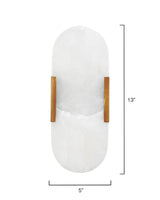 Jamie Young Delphi 2-Light Alabaster Wall Sconce, Antique Brass Metal