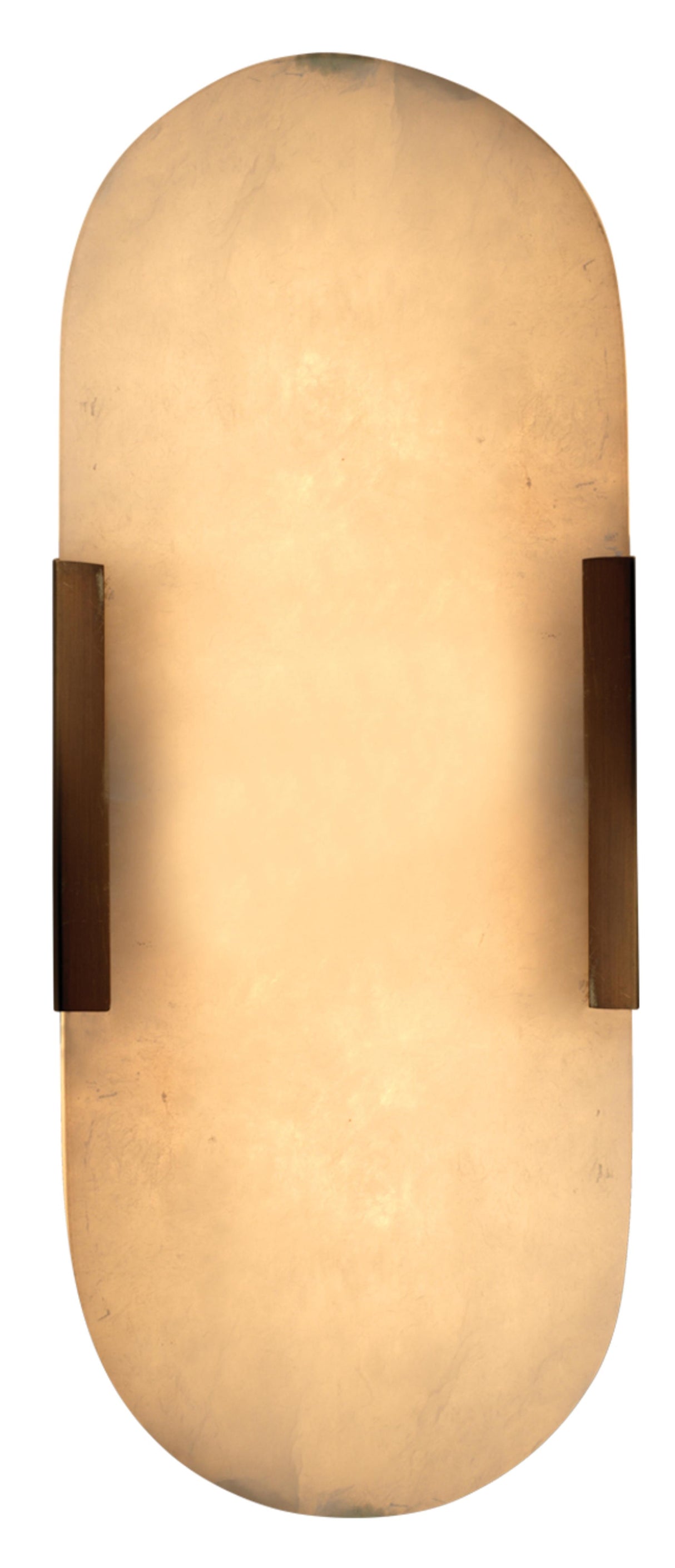 Jamie Young Delphi 2-Light Alabaster Wall Sconce, Antique Brass Metal