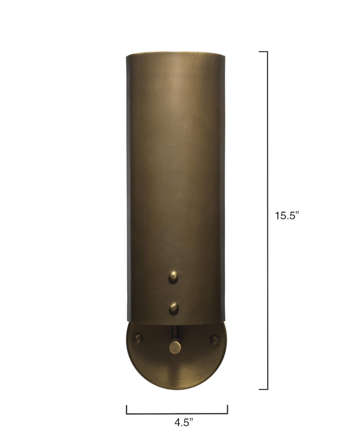 Jamie Young Olympic 1-Light Wall Sconce, Antique Brass Metal