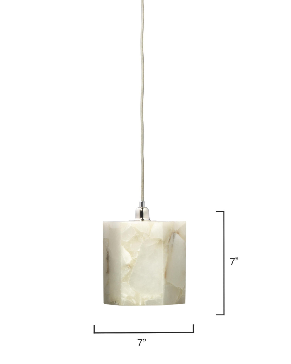 Jamie Young Borealis Alabaster Hexagon 1-Light Pendant