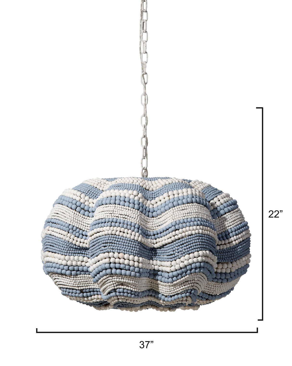 Jamie Young Clamshell Wood Beaded 4-Light Chandelier