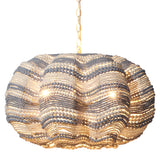 Jamie Young Clamshell Wood Beaded 4-Light Chandelier