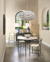 Jamie Young Clamshell Wood Beaded 4-Light Chandelier