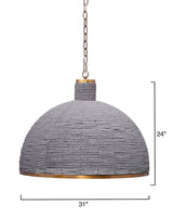 Jamie Young Big Sur 1-Light Beaded Chandelier, Slate Blue