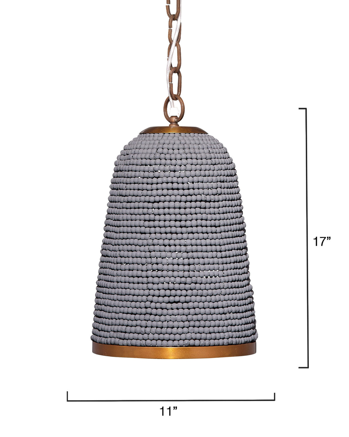 Jamie Young Creekside 1-Light Beaded Pendant, Slate Blue