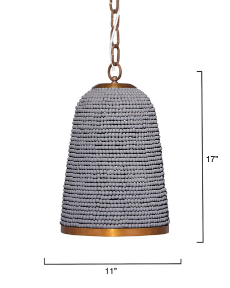 Jamie Young Creekside 1-Light Beaded Pendant, Slate Blue