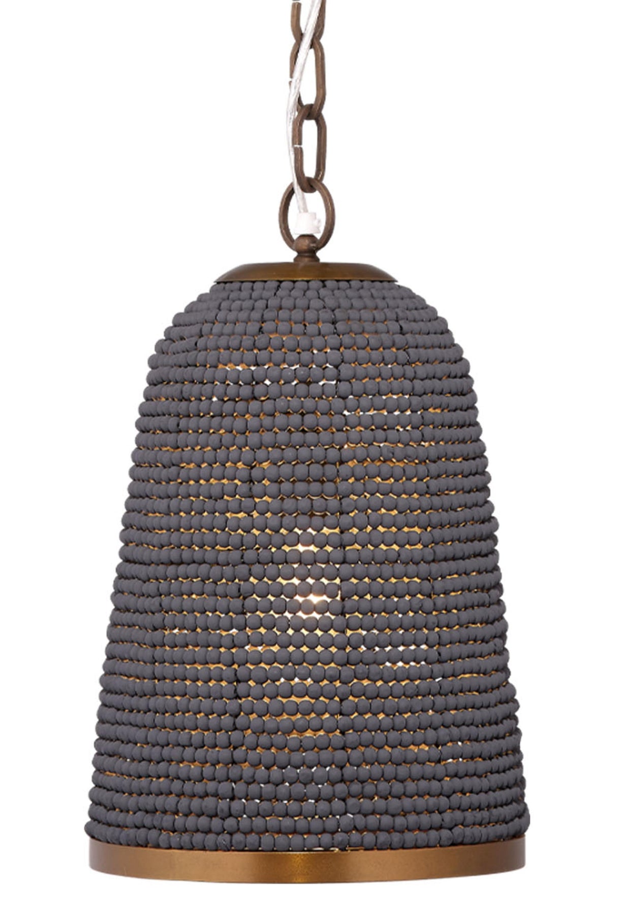 Jamie Young Creekside 1-Light Beaded Pendant, Slate Blue