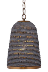 Jamie Young Creekside 1-Light Beaded Pendant, Slate Blue