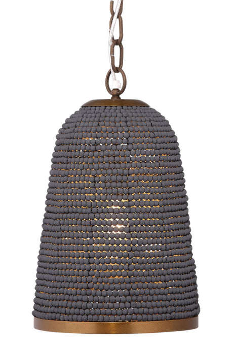 Jamie Young Creekside 1-Light Beaded Pendant, Slate Blue