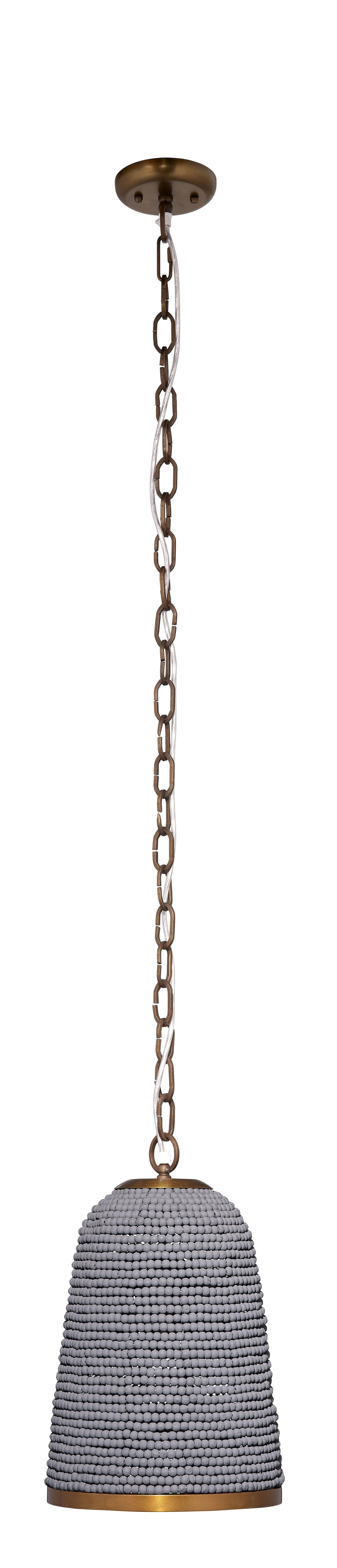 Jamie Young Creekside 1-Light Beaded Pendant, Slate Blue