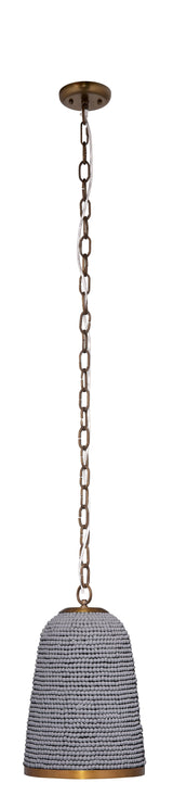 Jamie Young Creekside 1-Light Beaded Pendant, Slate Blue