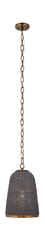 Jamie Young Creekside 1-Light Beaded Pendant, Slate Blue