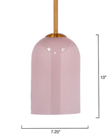 Jamie Young Holt 1-Light Glass Pendant, Pink
