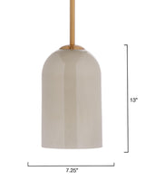 Jamie Young Holt 1-Light Glass Pendant, Taupe