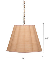 Jamie Young Scalloped 1-Light Pendant, Raffia