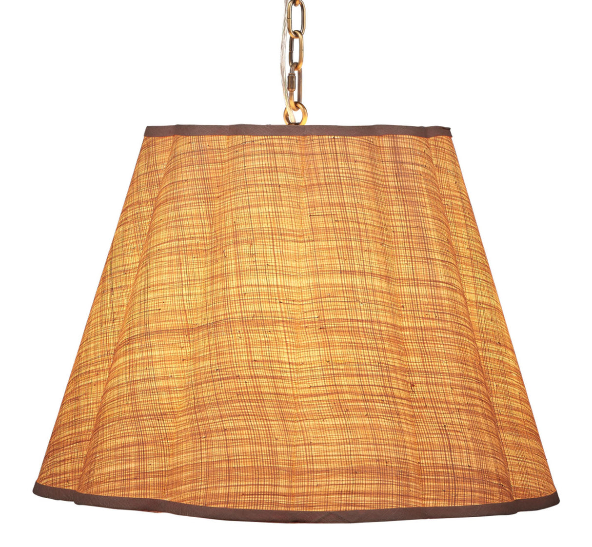 Jamie Young Scalloped 1-Light Pendant, Raffia