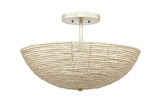Jamie Young Tsunami Wood Beaded Semi Flush Mount