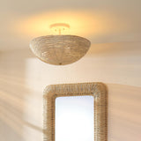 Jamie Young Tsunami Wood Beaded Semi Flush Mount