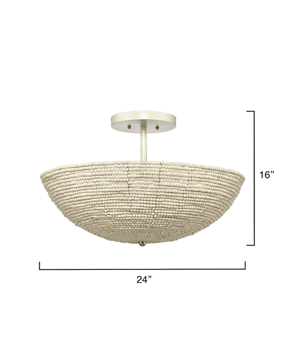 Jamie Young Tsunami Wood Beaded Semi Flush Mount