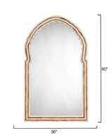 Jamie Young Bardot 60" Wood & Buffalo Bone Arch Wall Mirror