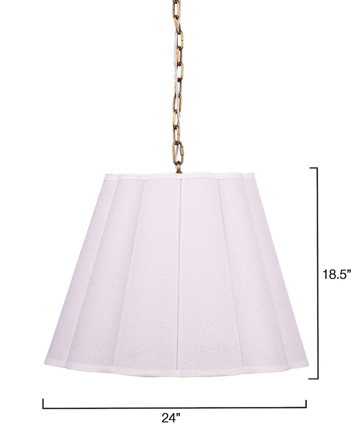 Jamie Young Scalloped 1-Light Pendant, Boucle Linen