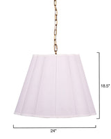 Jamie Young Scalloped 1-Light Pendant, Boucle Linen