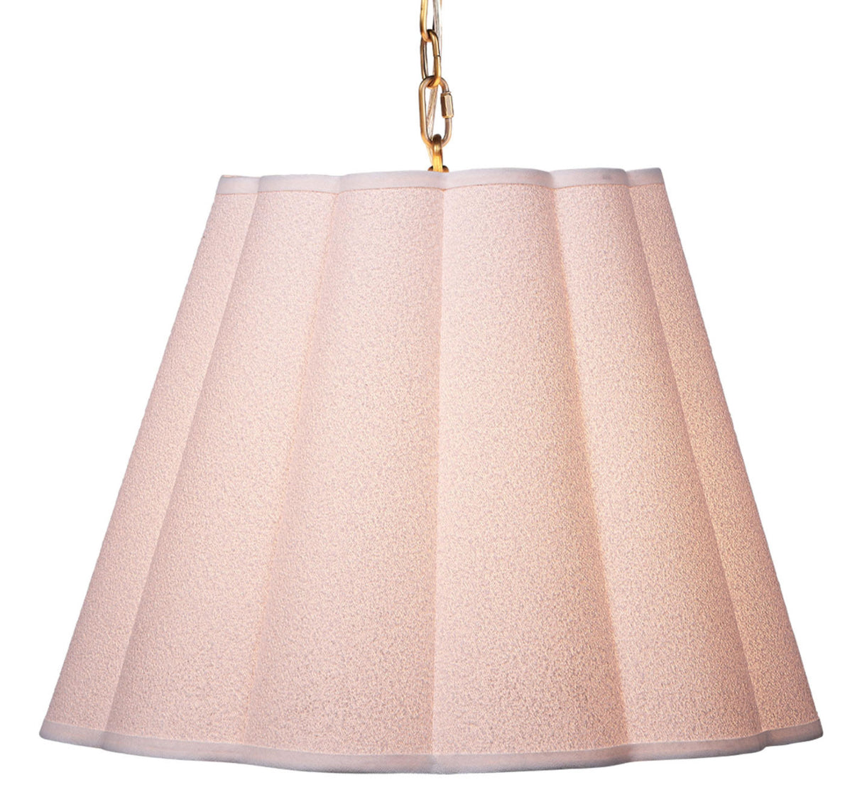 Jamie Young Scalloped 1-Light Pendant, Boucle Linen