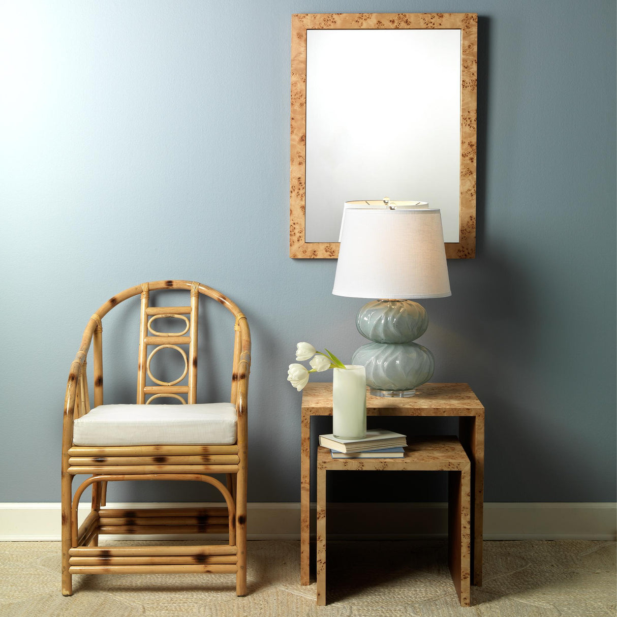 Jamie Young Chandler Rectangle Wood Wall Mirror, Natural