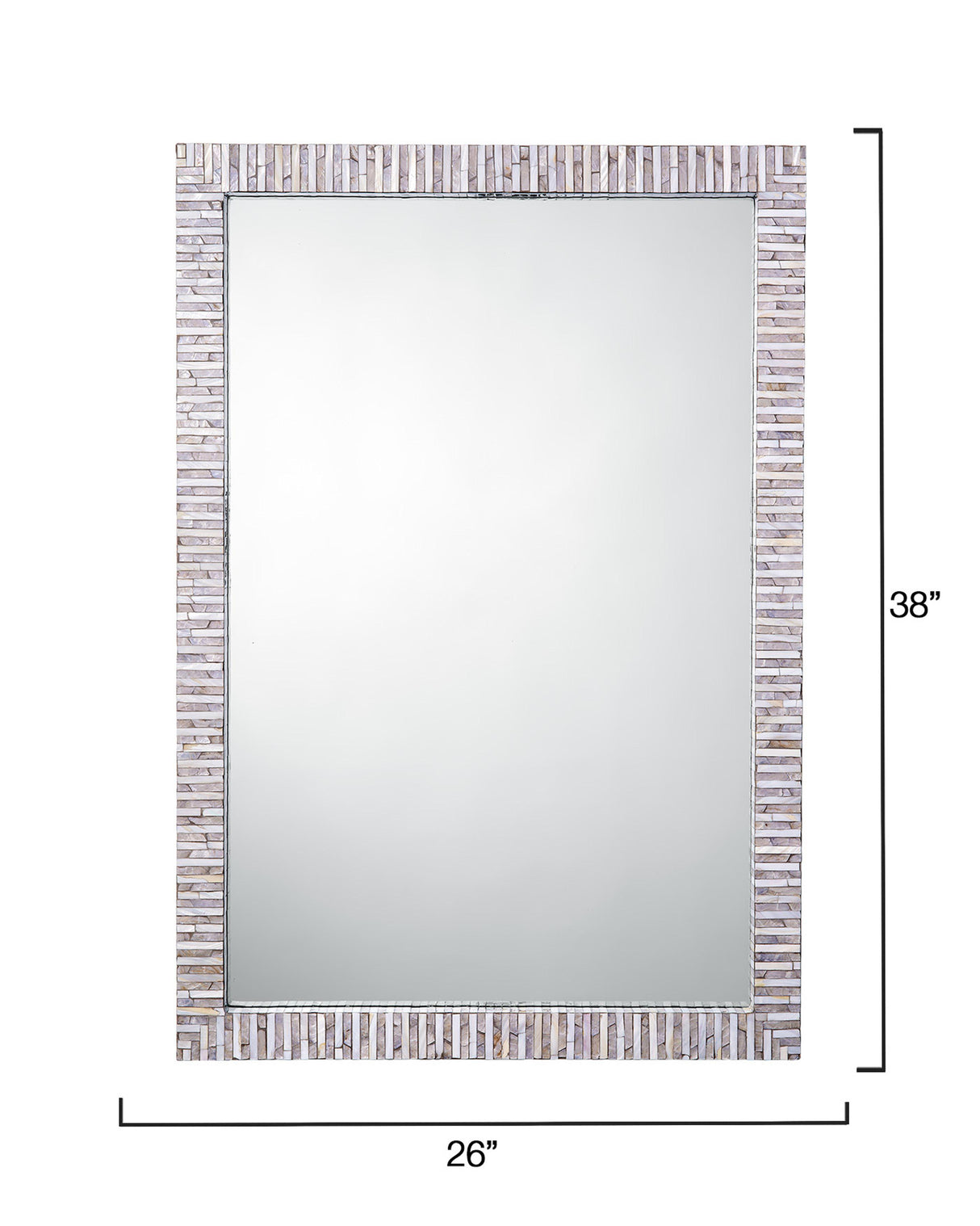 Jamie Young Marmont Mother of Pearl Rectangle Wall Mirror