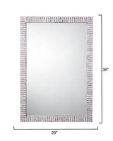 Jamie Young Marmont Mother of Pearl Rectangle Wall Mirror