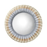 Jamie Young Native Beaded Round Wall Mirror