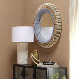 Jamie Young Native Beaded Round Wall Mirror