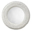 Jamie Young Strand Wood Beaded Round Wall Mirror, White