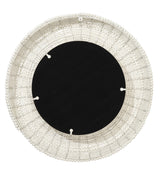 Jamie Young Strand Wood Beaded Round Wall Mirror, White