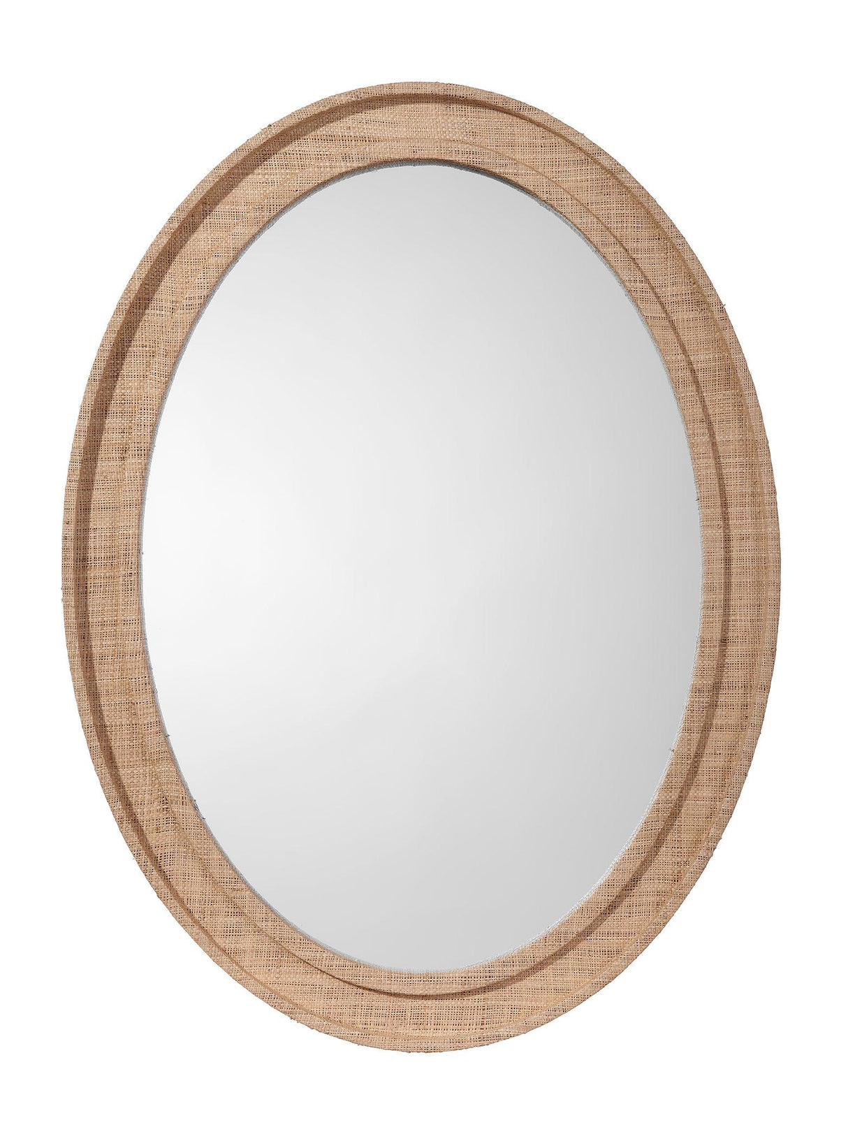 Jamie Young Valley Raffia Oval Wall Mirror, Natural