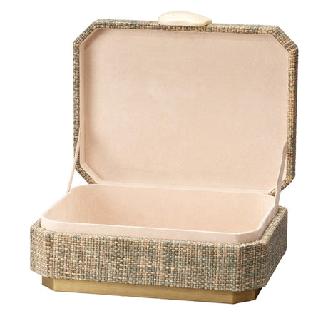 Jamie Young Eden Raffia Decorative Box, Grey