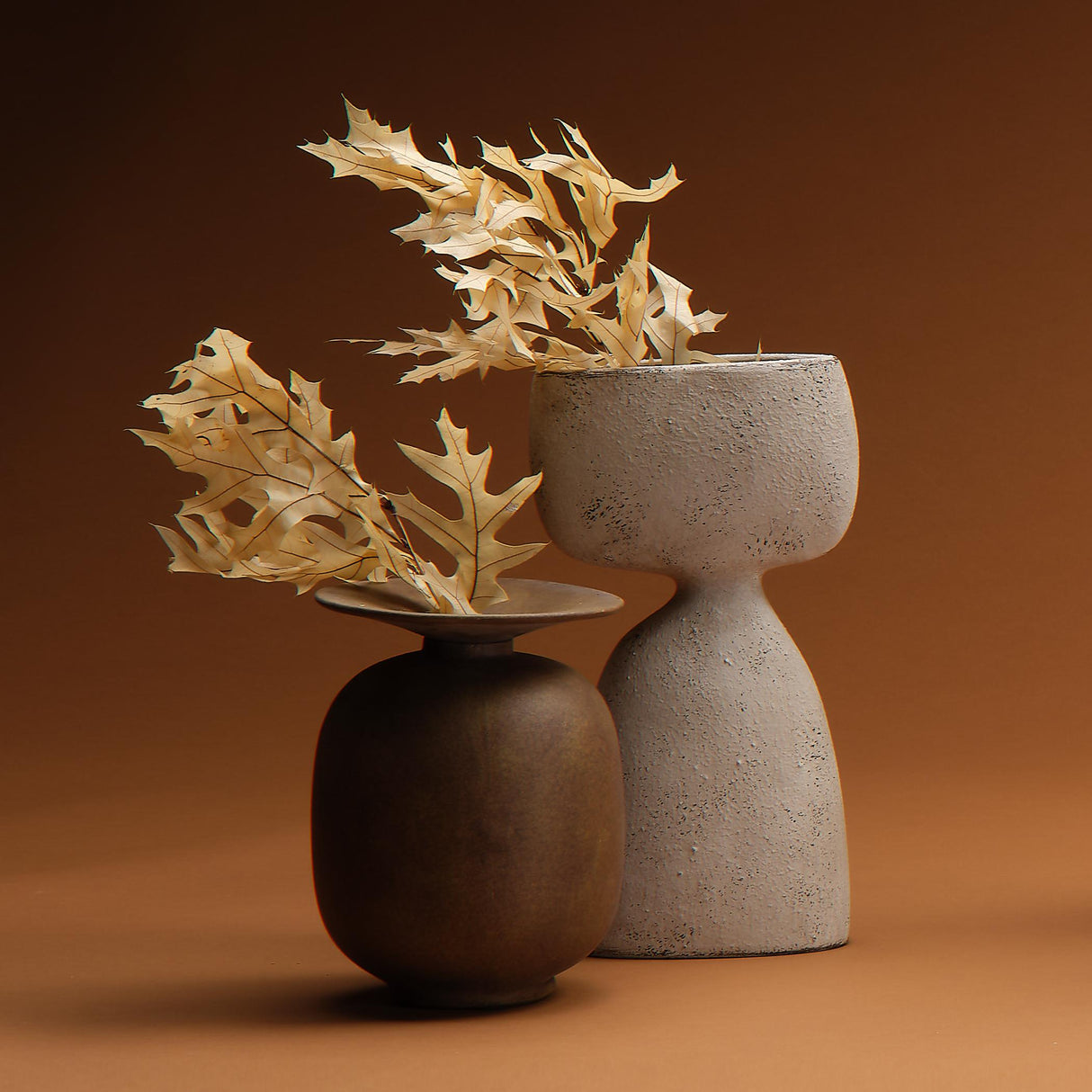 Jamie Young Highland Decorative Ceramic Vase, Brown