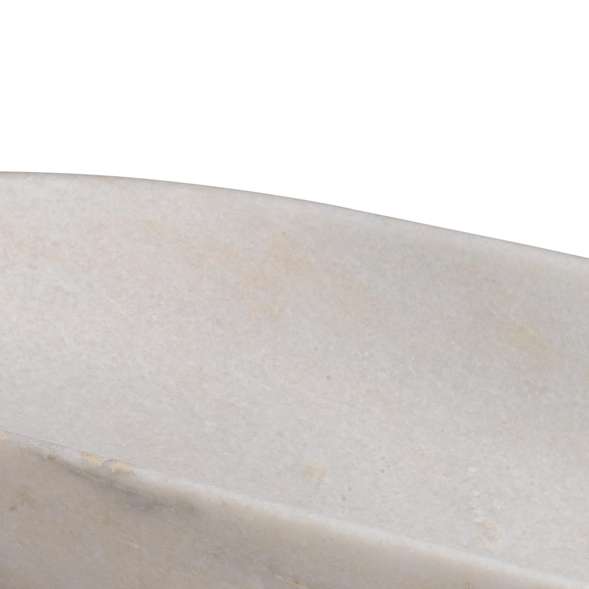 Jamie Young Long Oval Marble Bowl, White