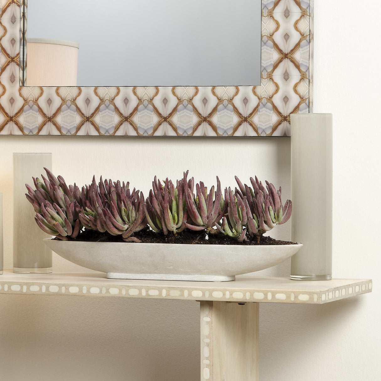 Jamie Young Long Oval Marble Bowl, White