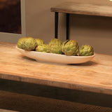 Jamie Young Long Oval Marble Bowl, White