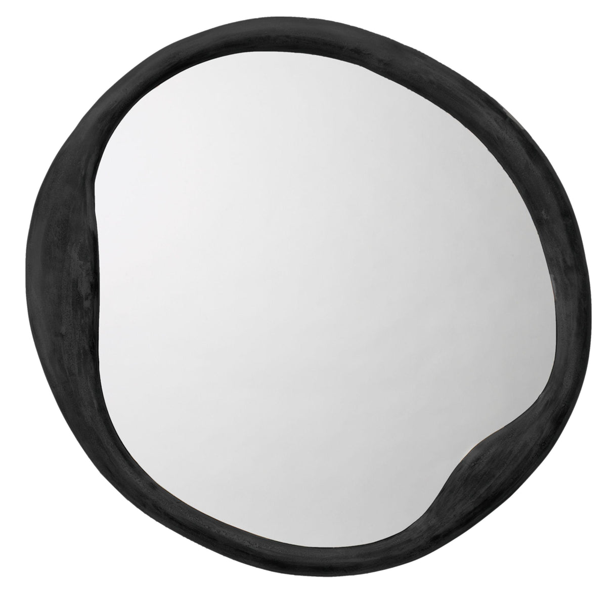 Jamie Young Organic Metal Round Wall Mirror, Antique Grey