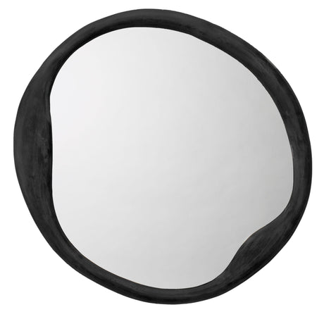 Jamie Young Organic Metal Round Wall Mirror, Antique Grey